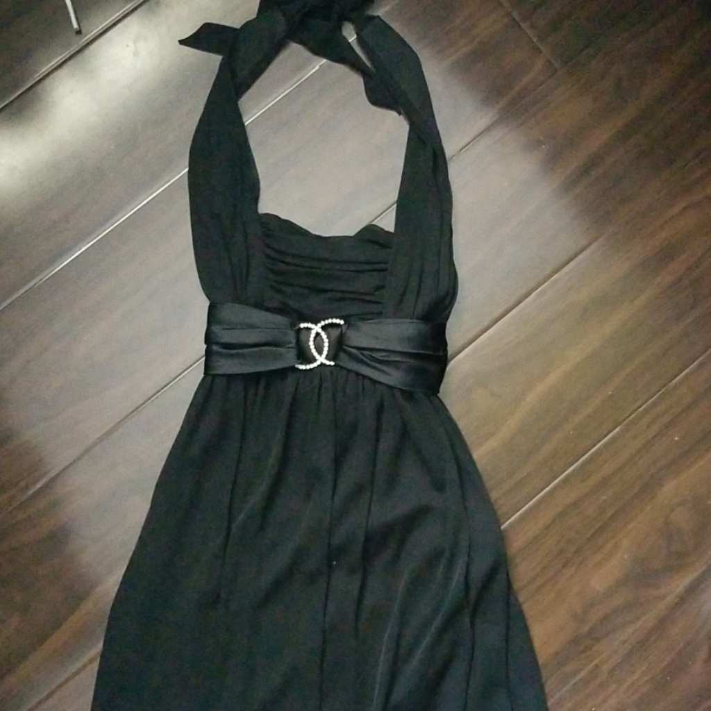 Knee Length Black Cocktail Dress